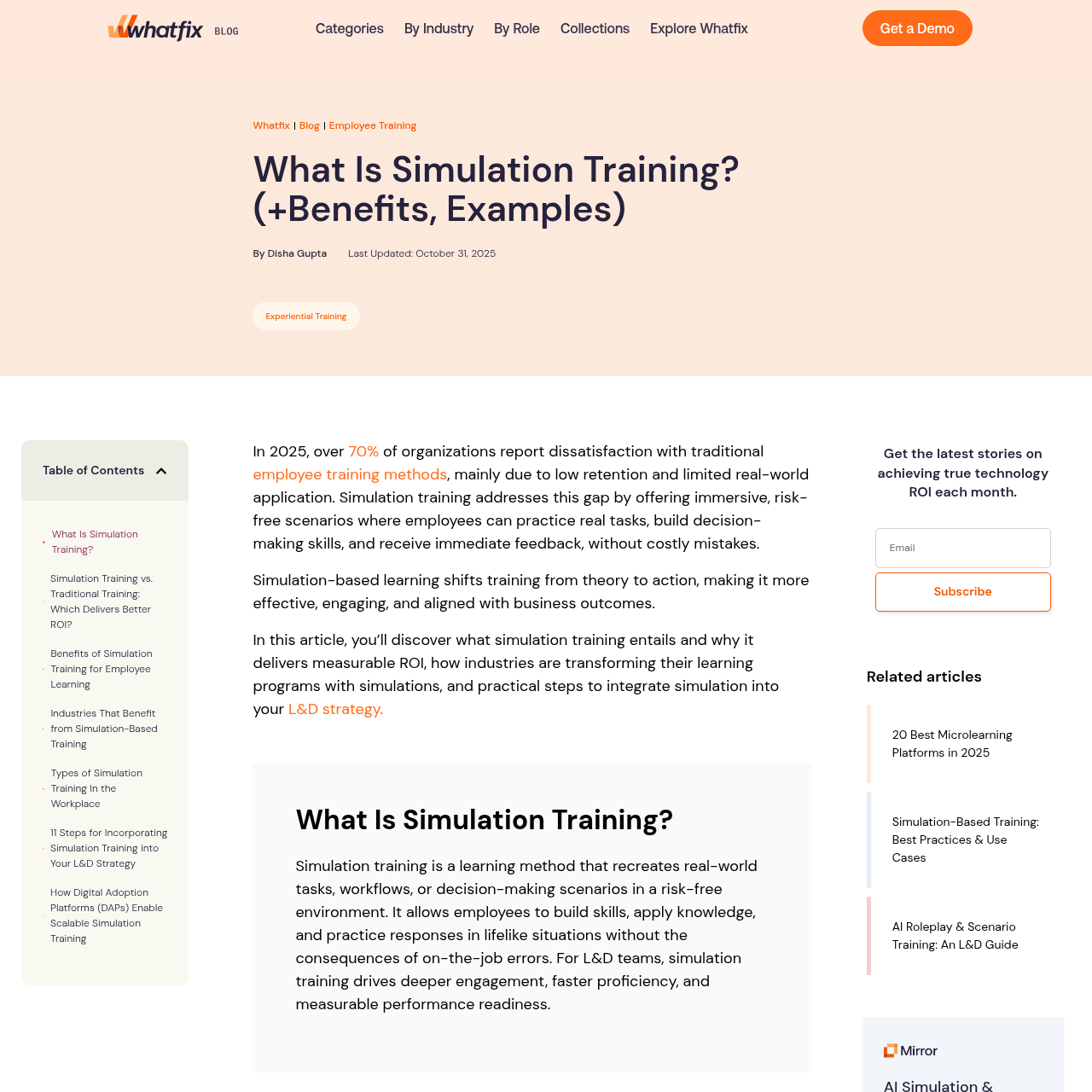 Whatfix Simulation Interface