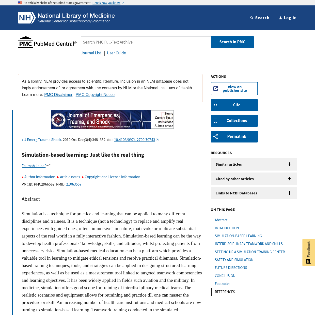 NCBI Scientific Article