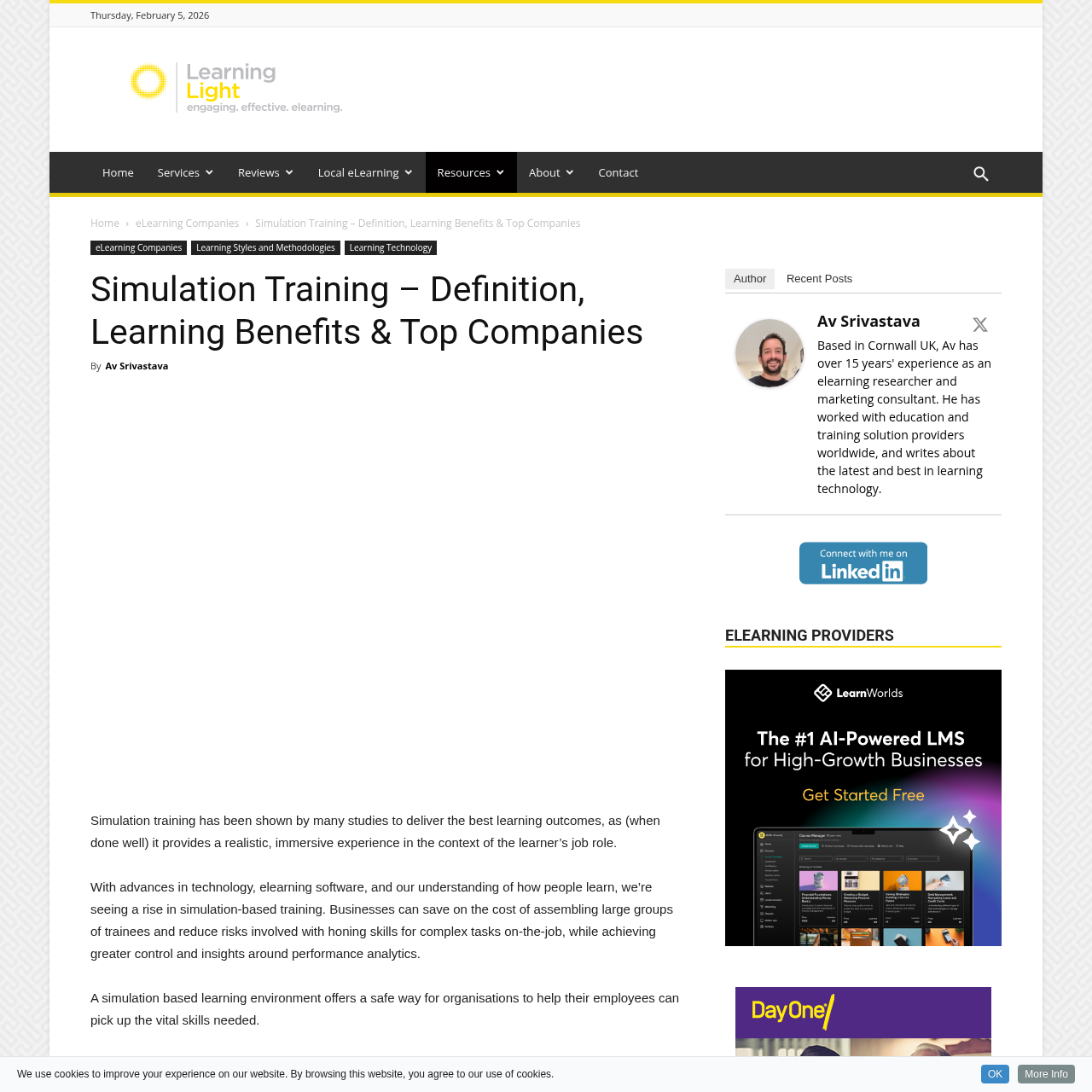 Simulation-Based Training Solutions interface