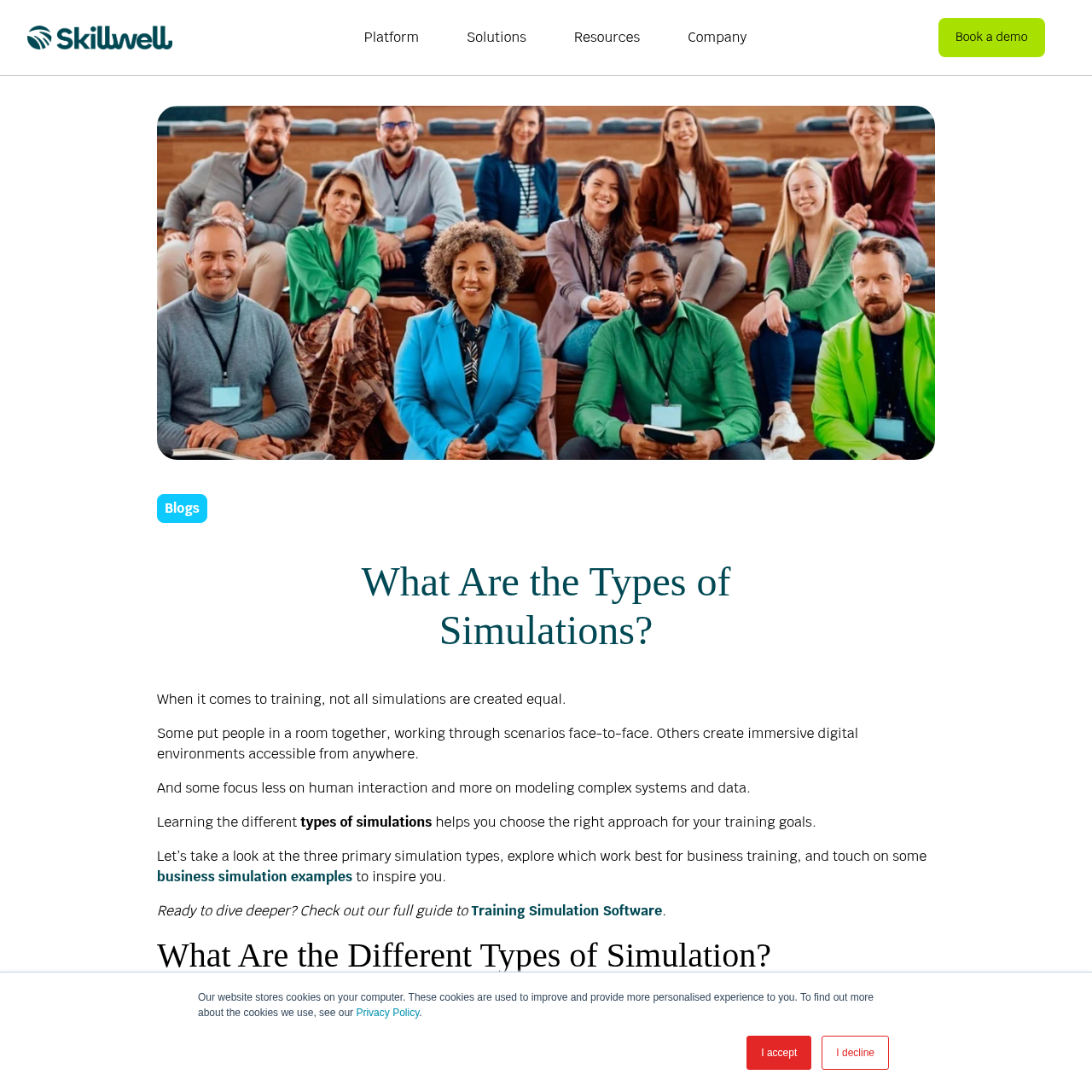 Skillwell Simulate Dashboard