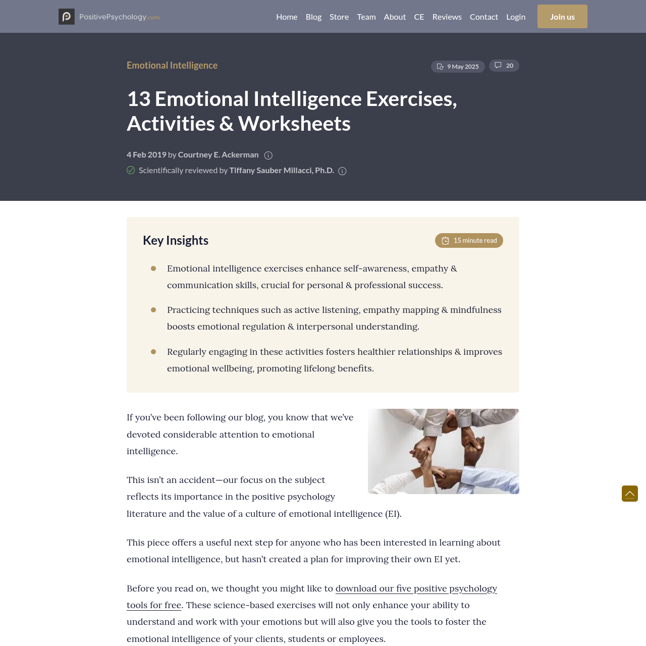 13 Emotional Intelligence Exercises, Activities & Worksheets interface