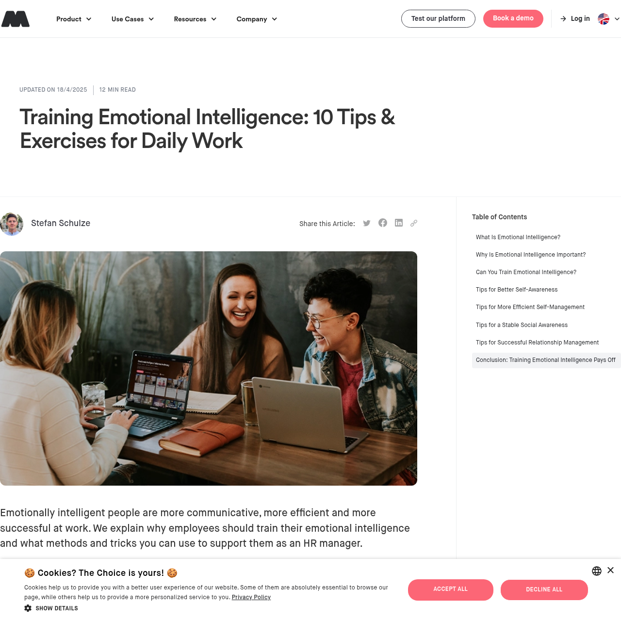 Training Emotional Intelligence: 10 Practical Tips & Exercises interface