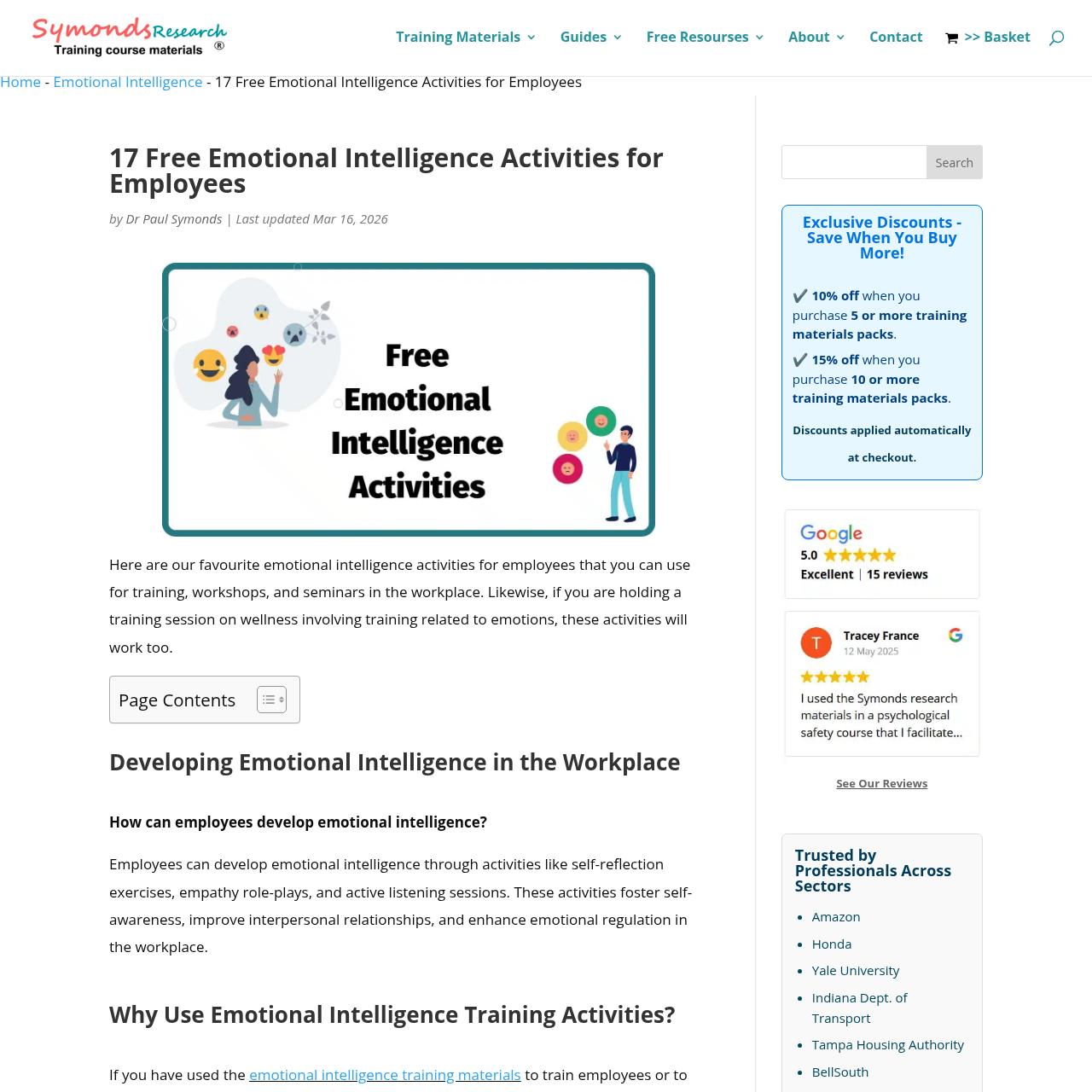 17 Free Emotional Intelligence Activities for Employees interface