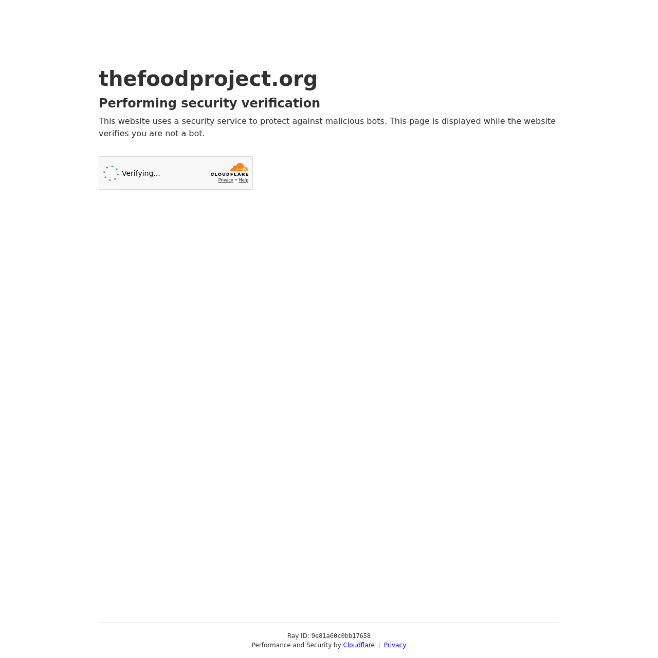 The Food Project communication activities page interface