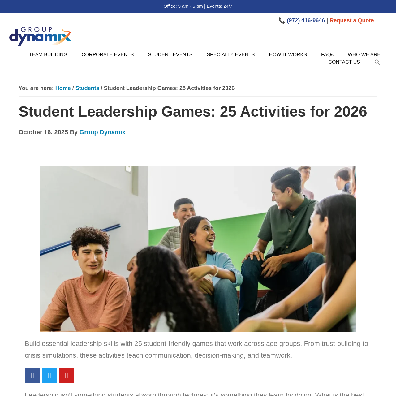 Student Leadership Games: 25 Activities for 2026 interface
