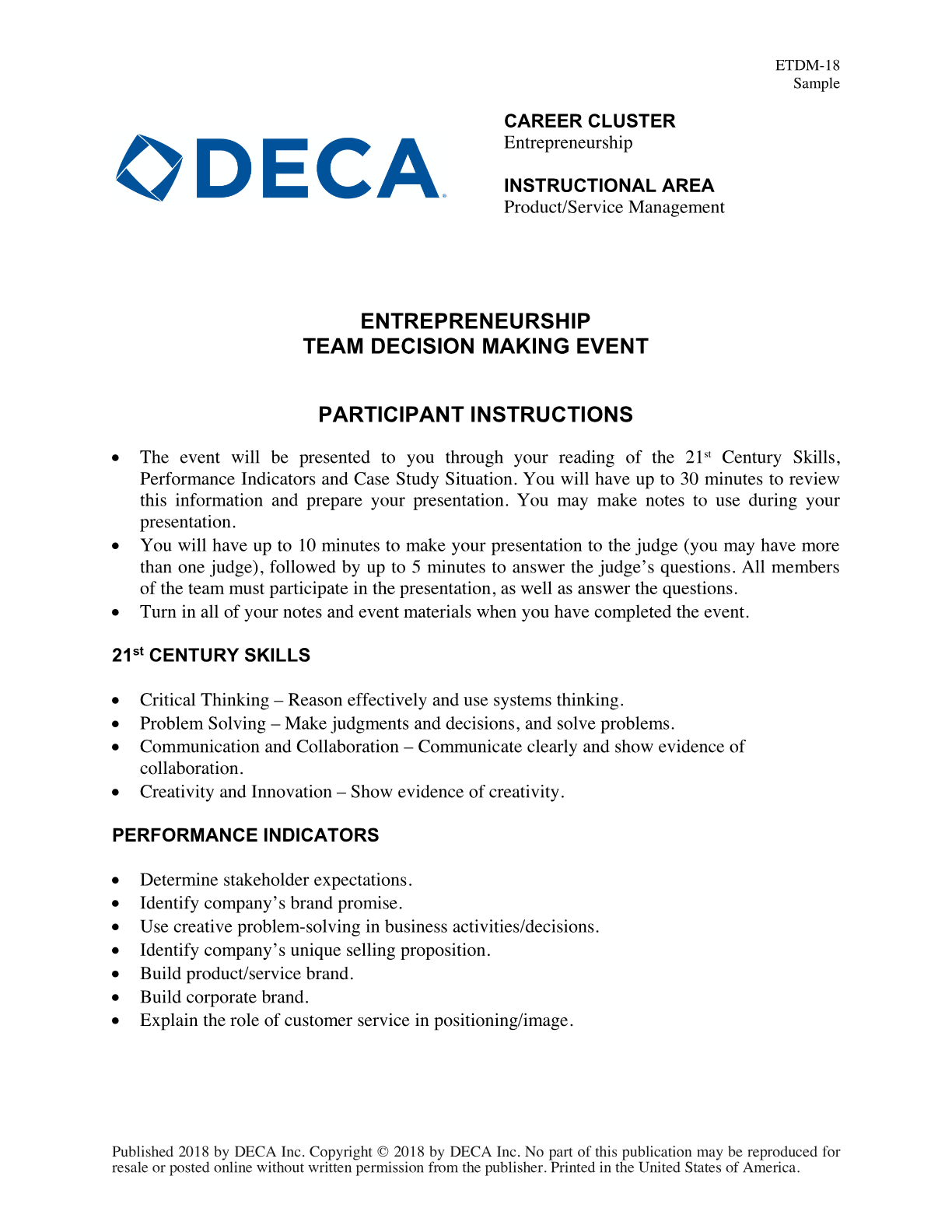 ENTREPRENEURSHIP sample PDF interface
