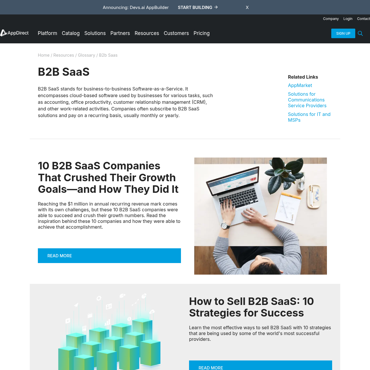 AppDirect B2B SaaS Platform interface
