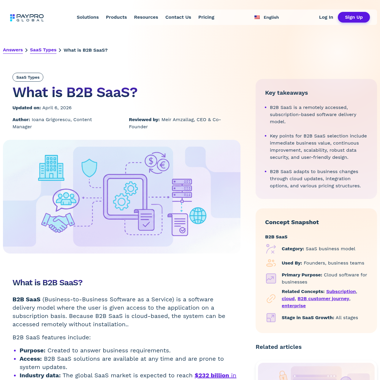 PayPro Global B2B SaaS payment platform