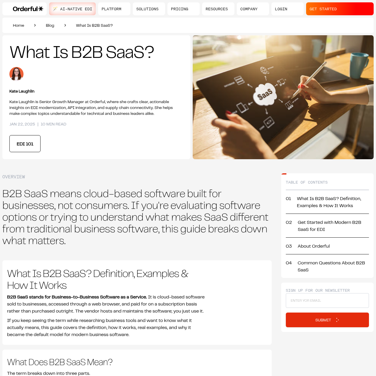 Orderful B2B SaaS EDI platform