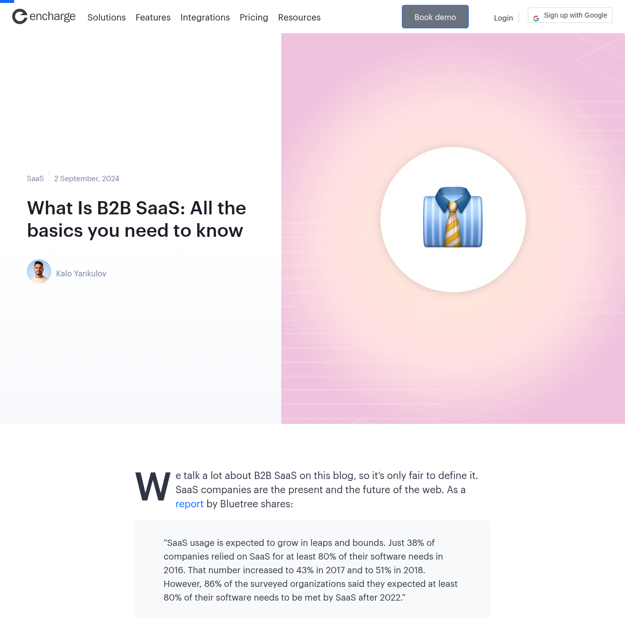 Encharge B2B SaaS marketing automation platform
