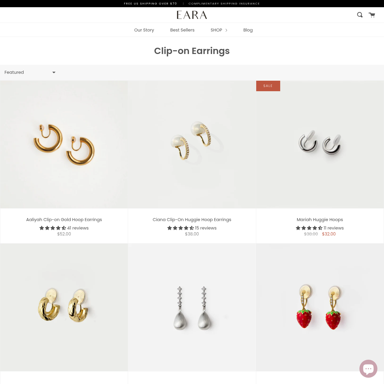 EARA clip-on earrings collection
