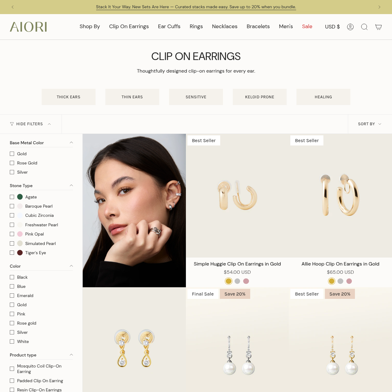 Clip on Earrings – Aiori Collection interface