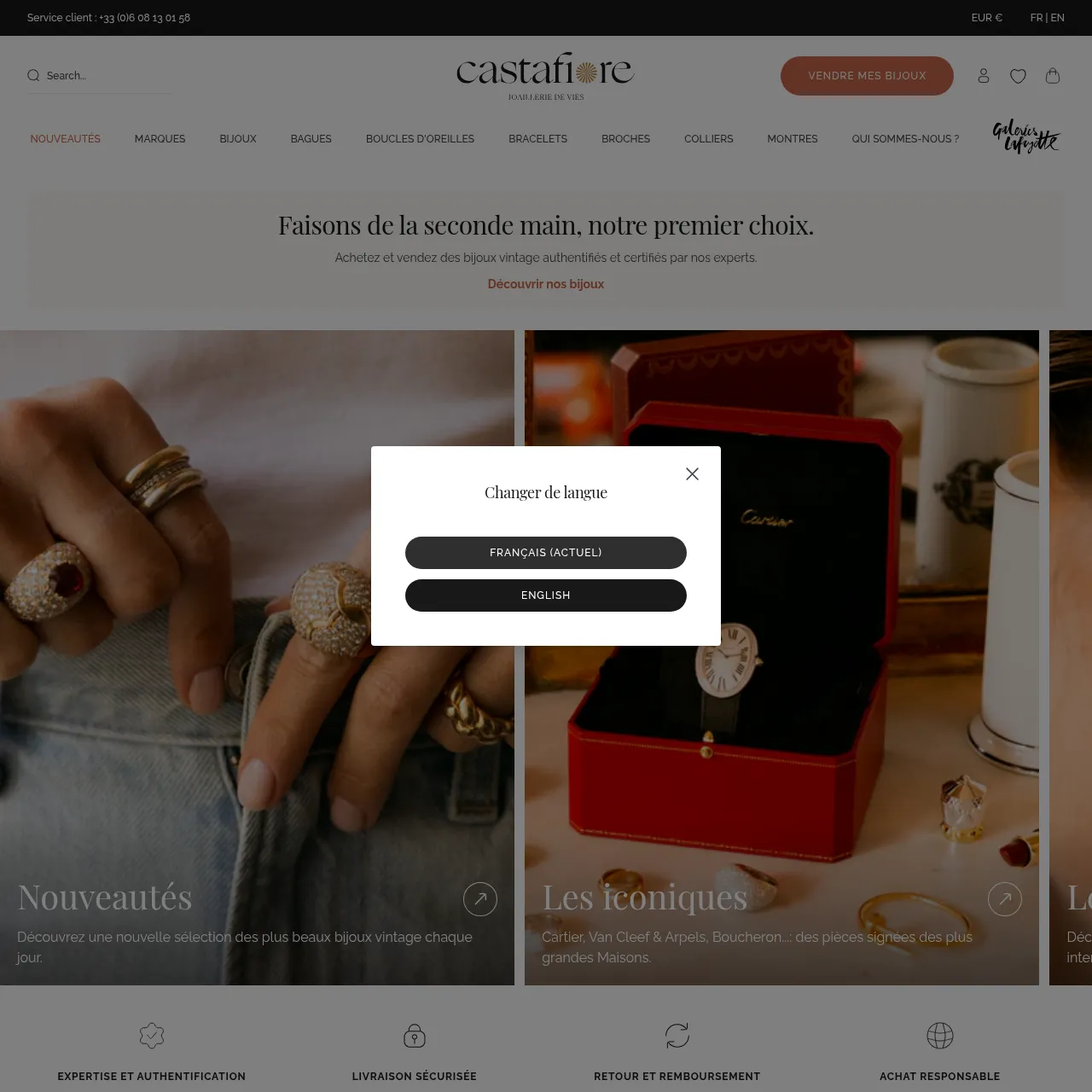 Interface Castafiore bijoux vintage occasion