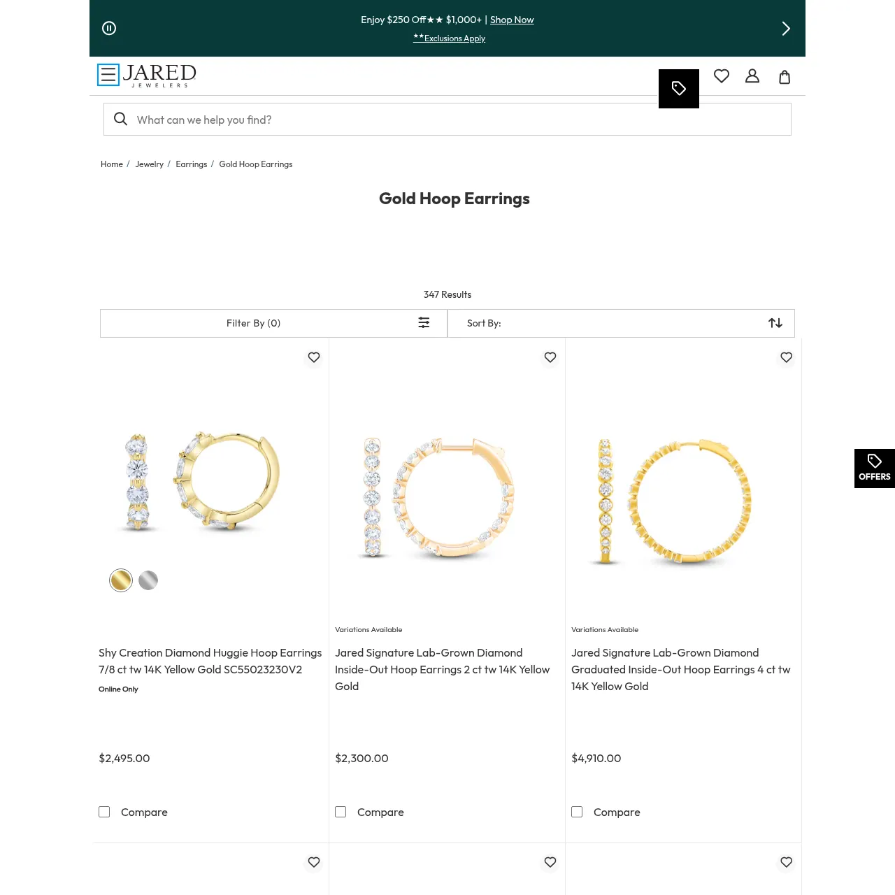 Gold Hoop Earrings — Jared