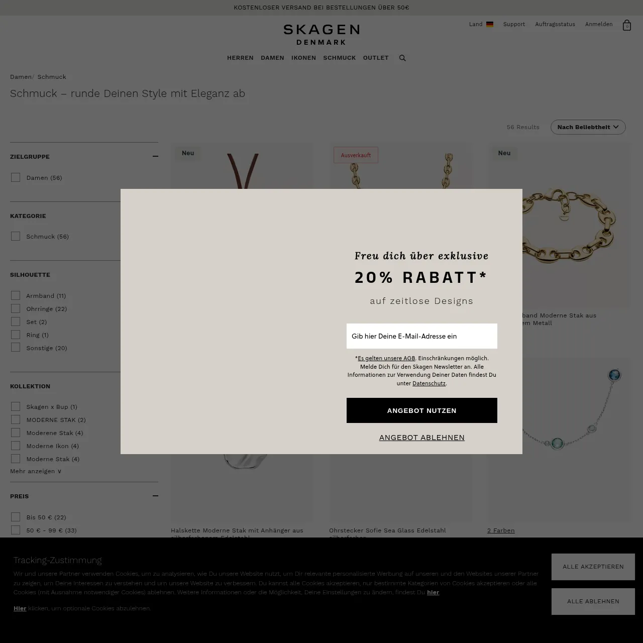 Skagen Schmuck Damen Kategorie