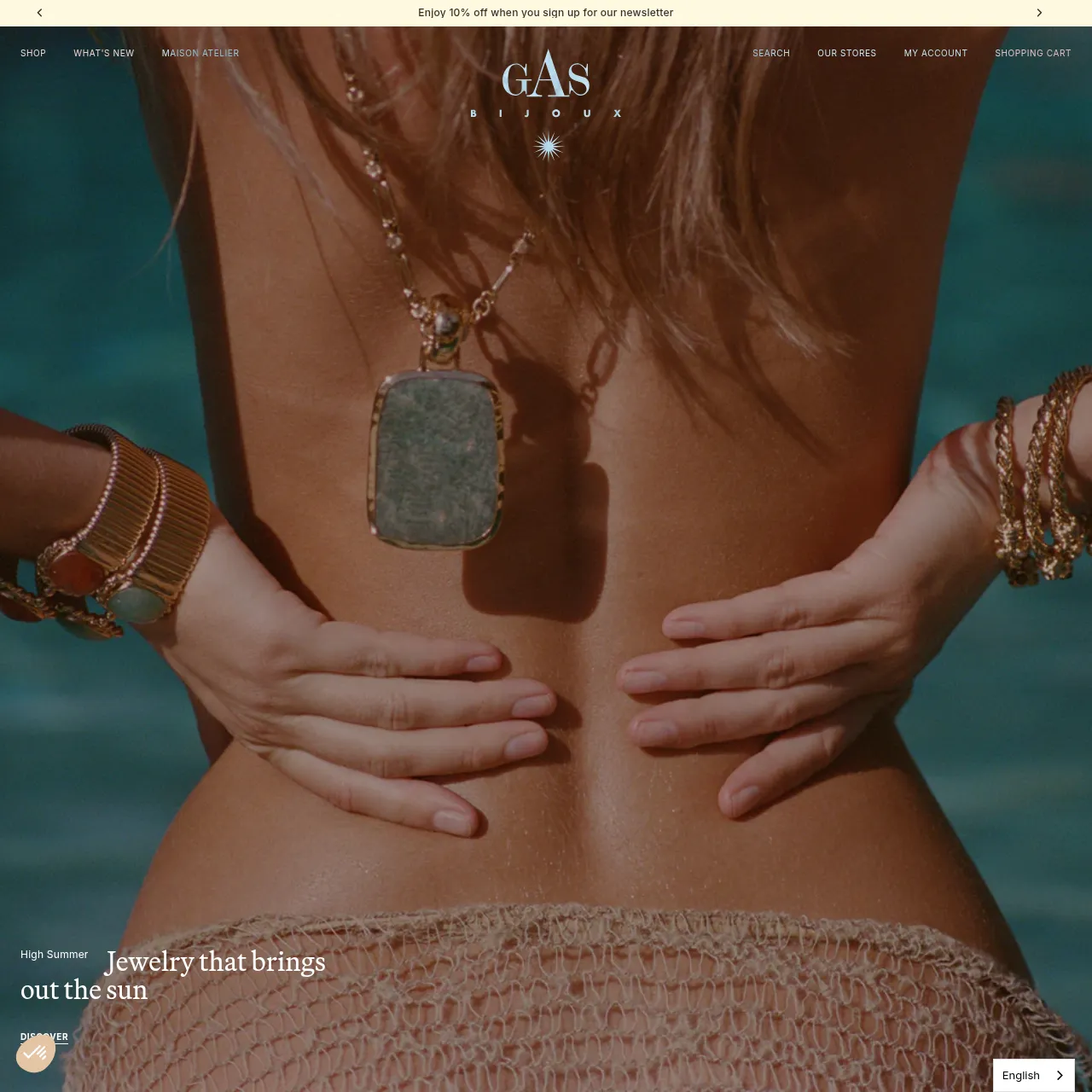 Gas Bijoux – Fashion & Fantasy Jewelry (Bijoux Fantaisie) interface