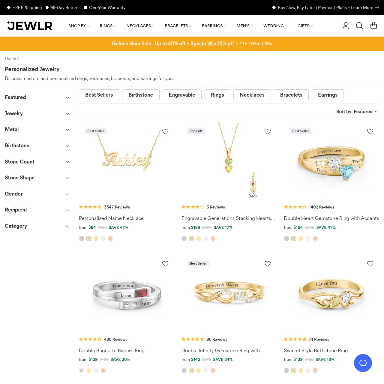 Jewlr personalized jewelry collection