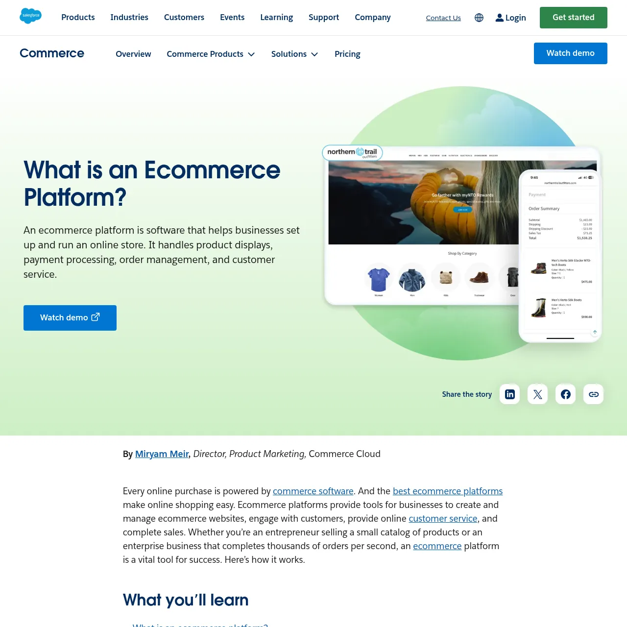 Salesforce Commerce Cloud界面
