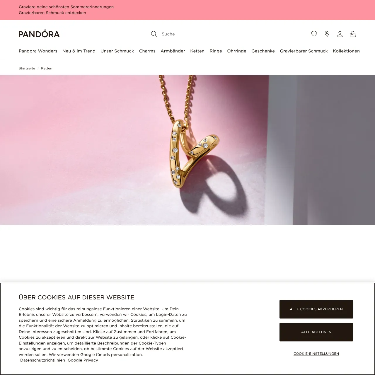 Pandora Sterling-Silber Ketten für Damen