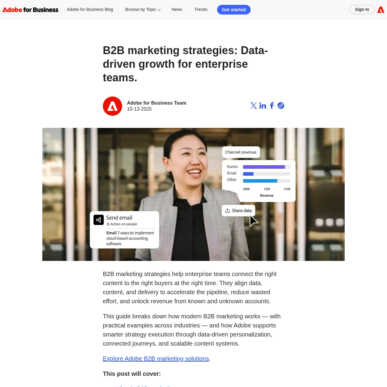 Adobe Business Blog on B2B Marketing