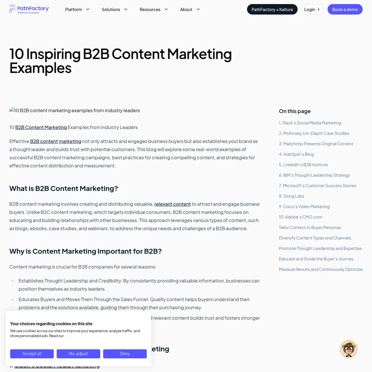 PathFactory B2B content marketing examples