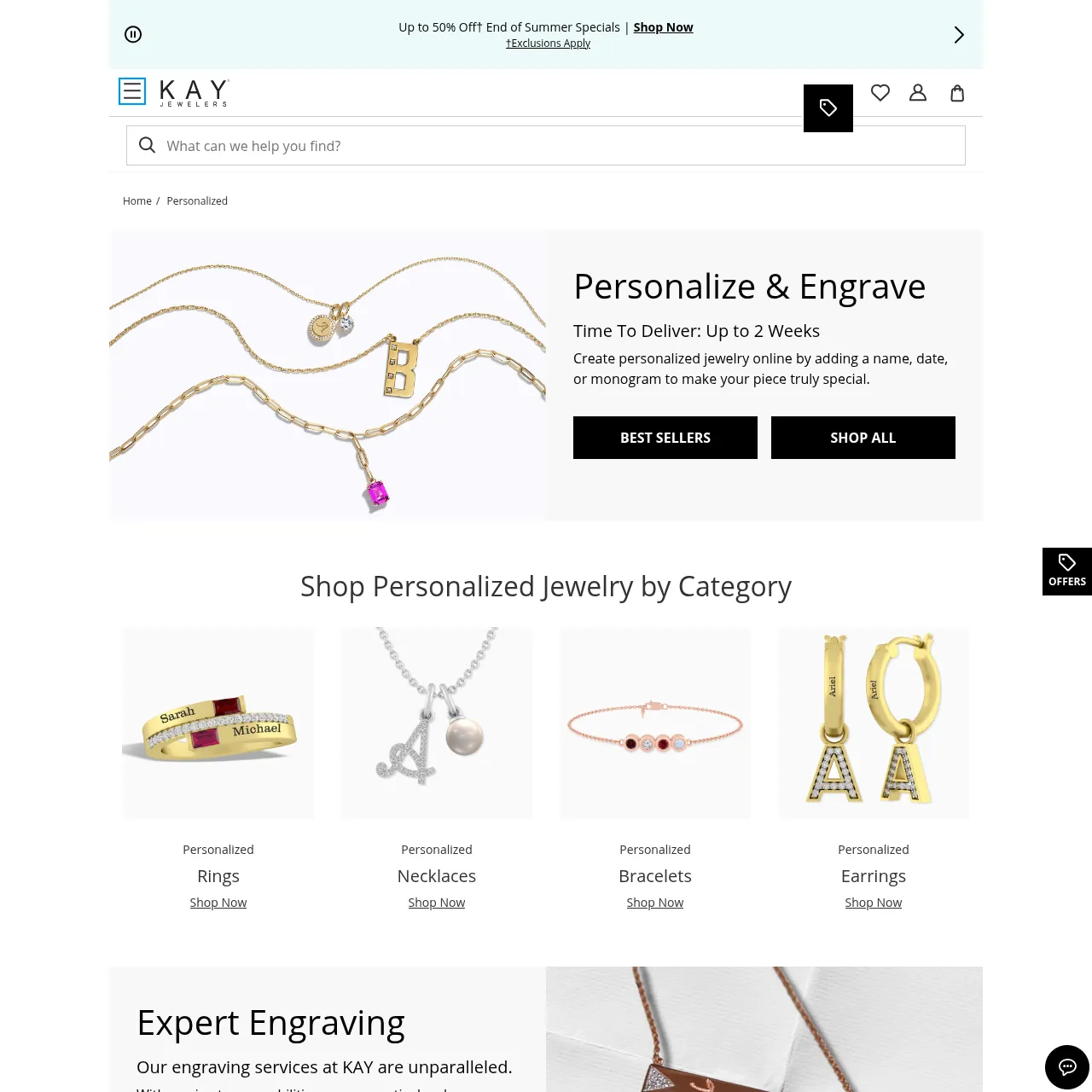 Kay Jewelers personalized jewelry collection