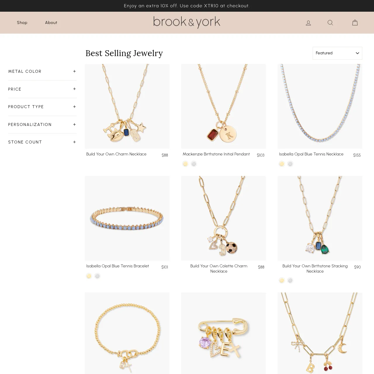 Brook & York best-selling jewelry collection