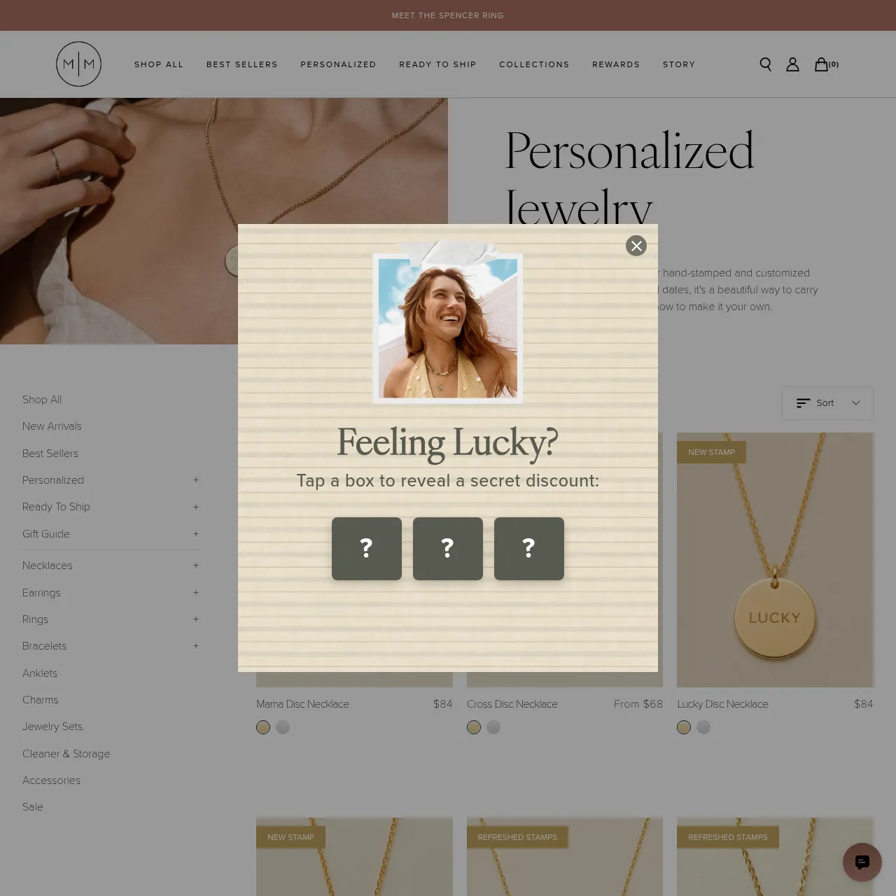 Made by Mary personalized jewelry collection