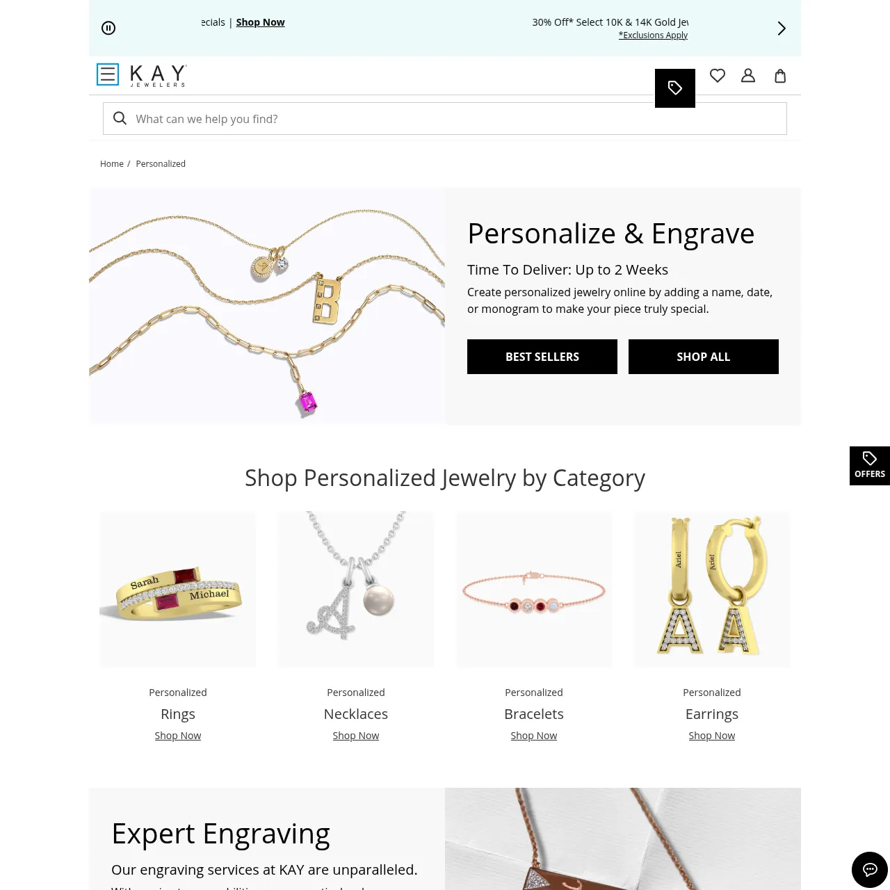 Kay Jewelers personalized jewelry collection