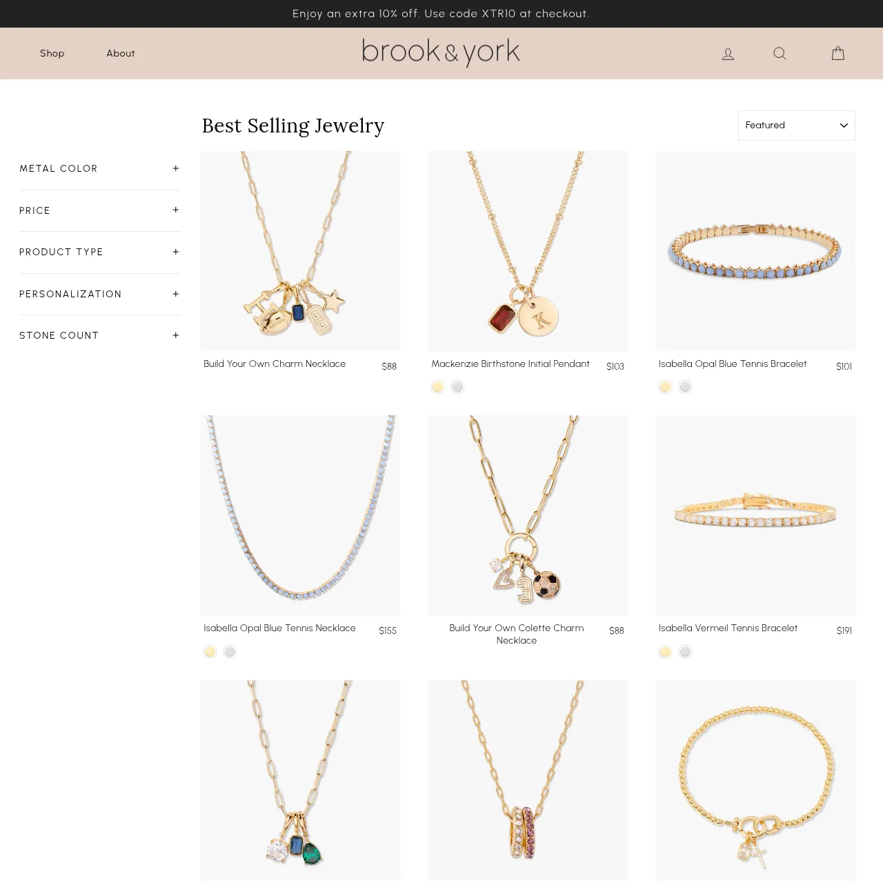 Brook & York best-selling jewelry collection