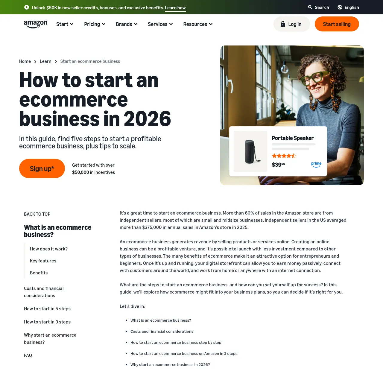 Amazon Seller Central / Amazon Ecommerce Platform interface