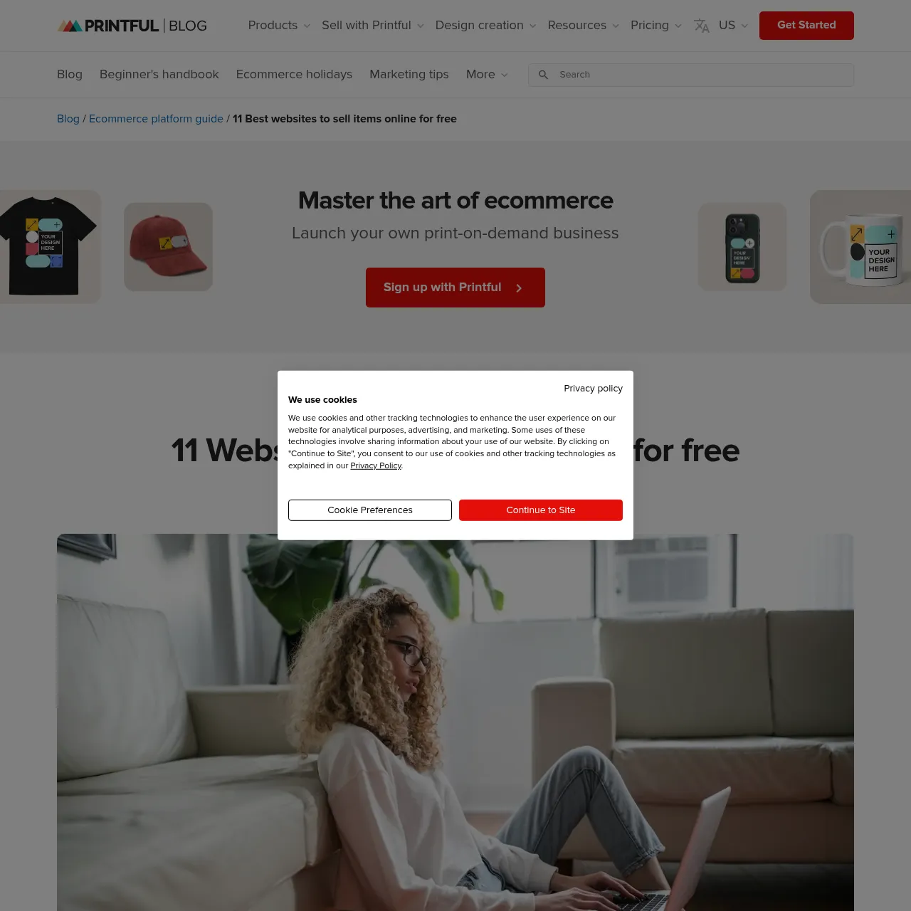 Printful — 11 Best Websites to Sell Items Online for Free
