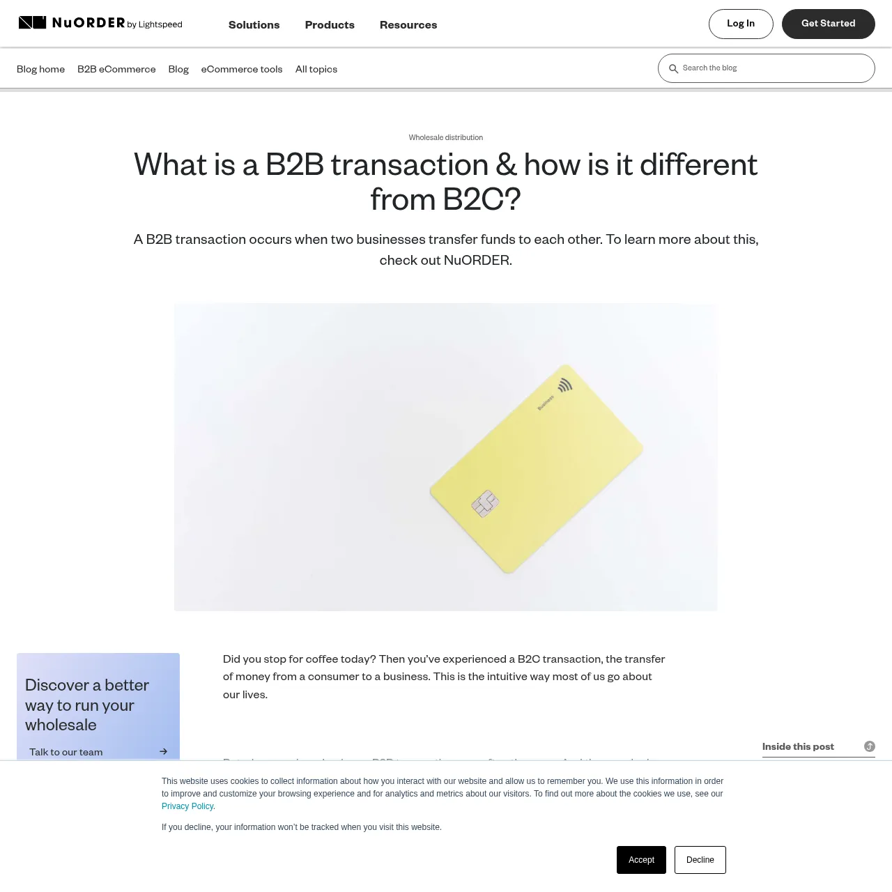 NuOrder – B2B Wholesale Transaction Platform interface