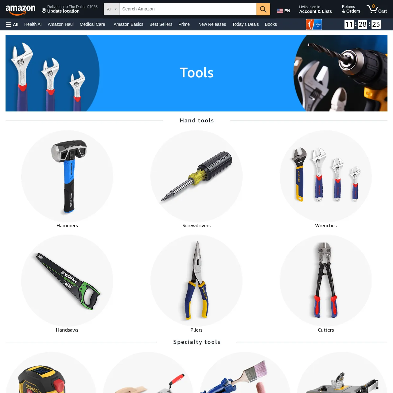 Amazon Business — wholesale tools category page