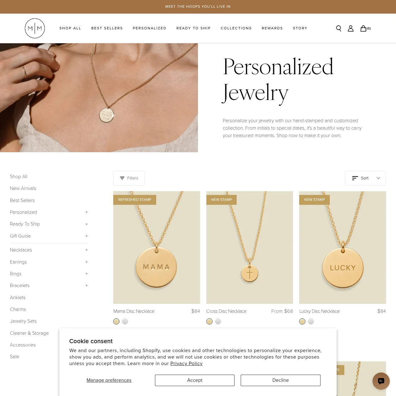 Made By Mary Personalized Jewelry collection