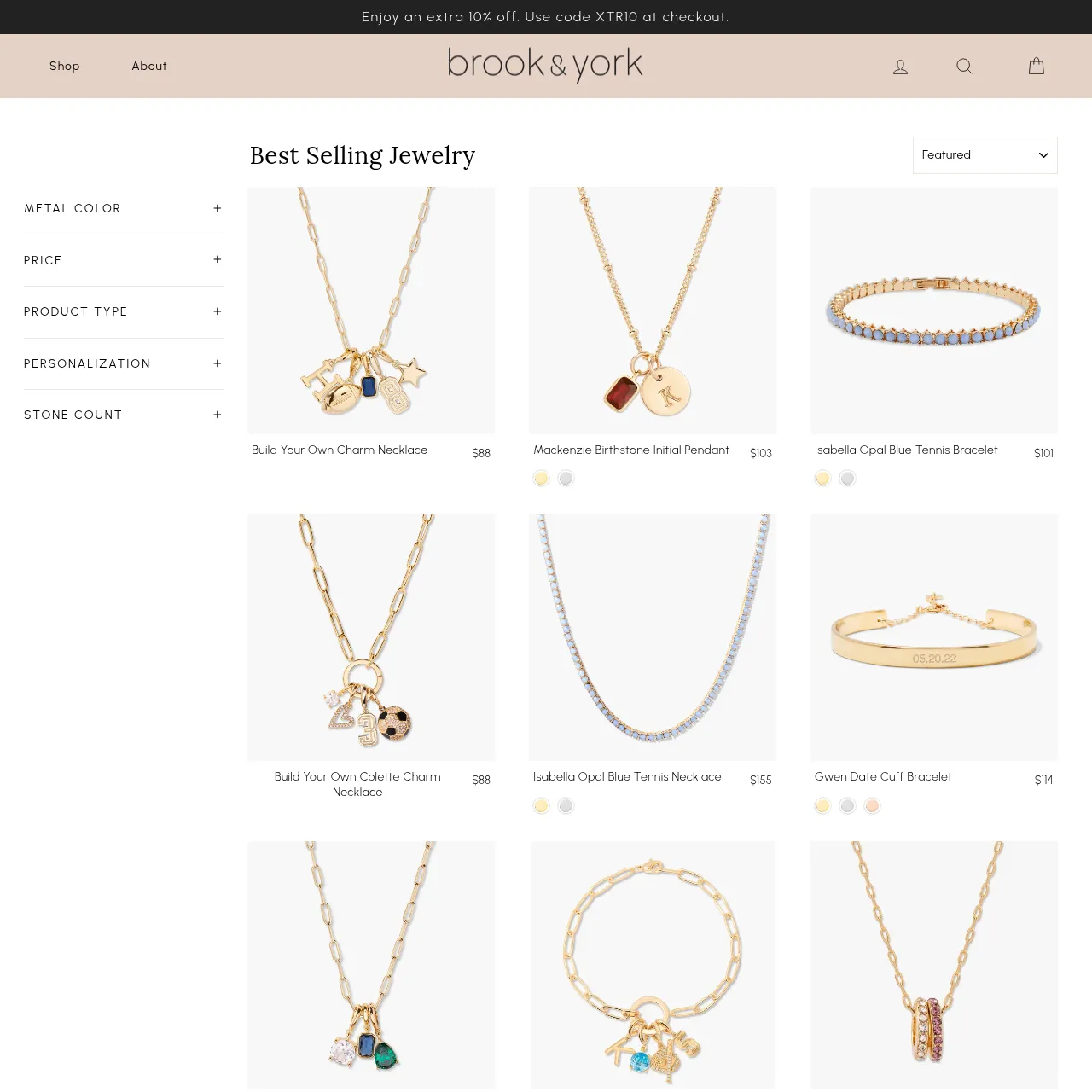 Brook & York best-selling jewelry collection