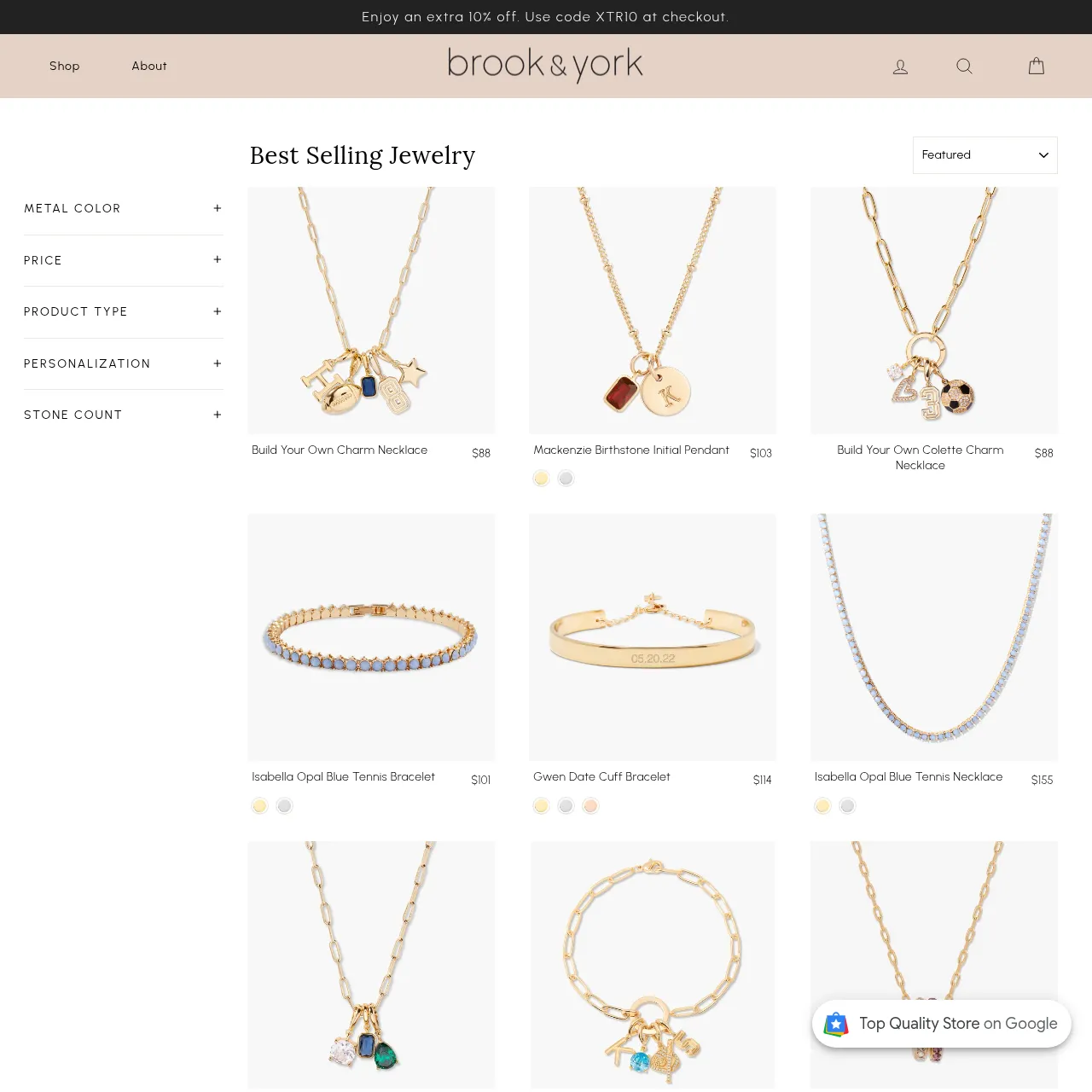 Brook & York Best Selling Custom & Personalized Jewelry