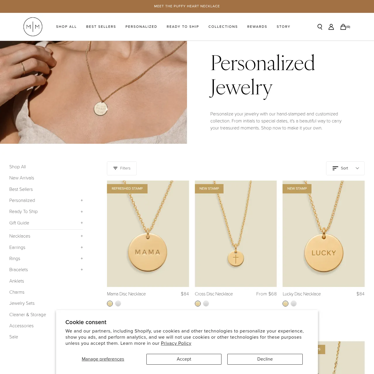 Made by Mary personalized jewelry