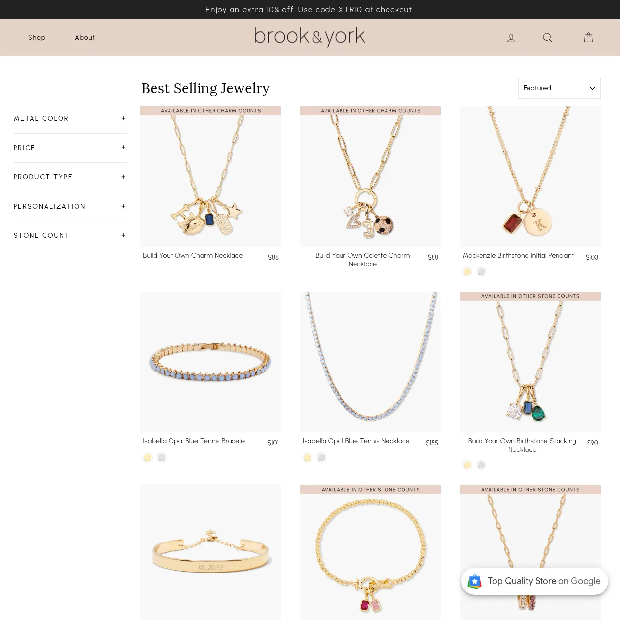 Brook & York best-selling jewelry collection