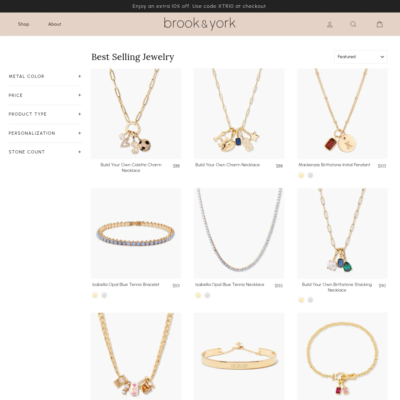 Brook & York best-selling jewelry collection