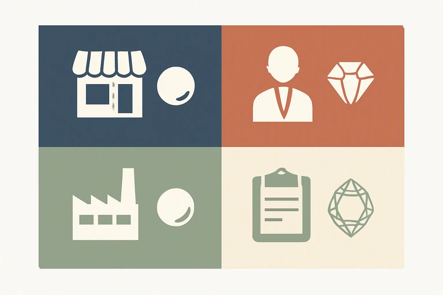 silberschmuck perlen - Infografik zur Entscheidungsmatrix: Welche Silberschmuck-Perlen-Alternative passt zu welchem Käuferprofil — Retail, Großhandel, OEM, Markttest