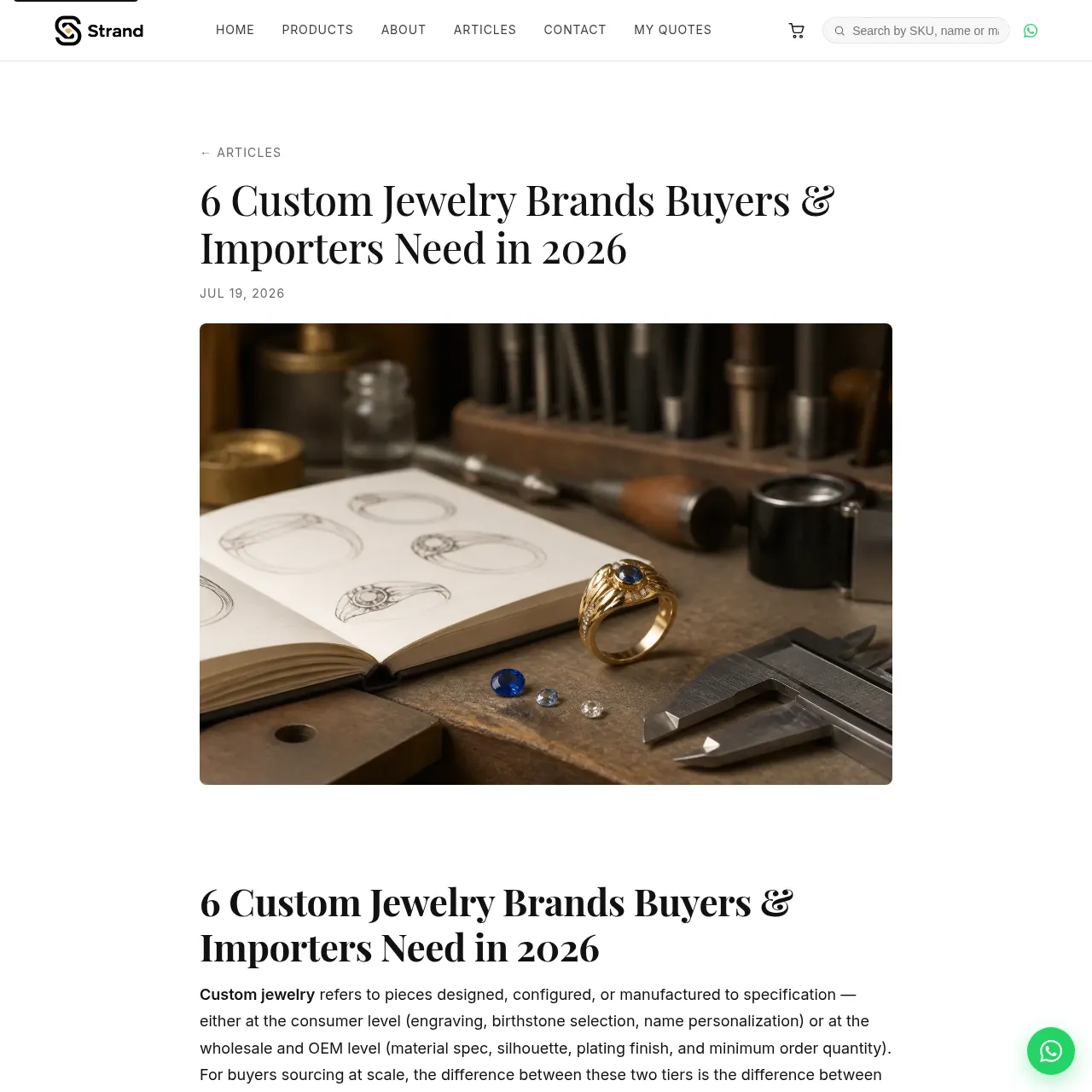 STRAND custom jewelry