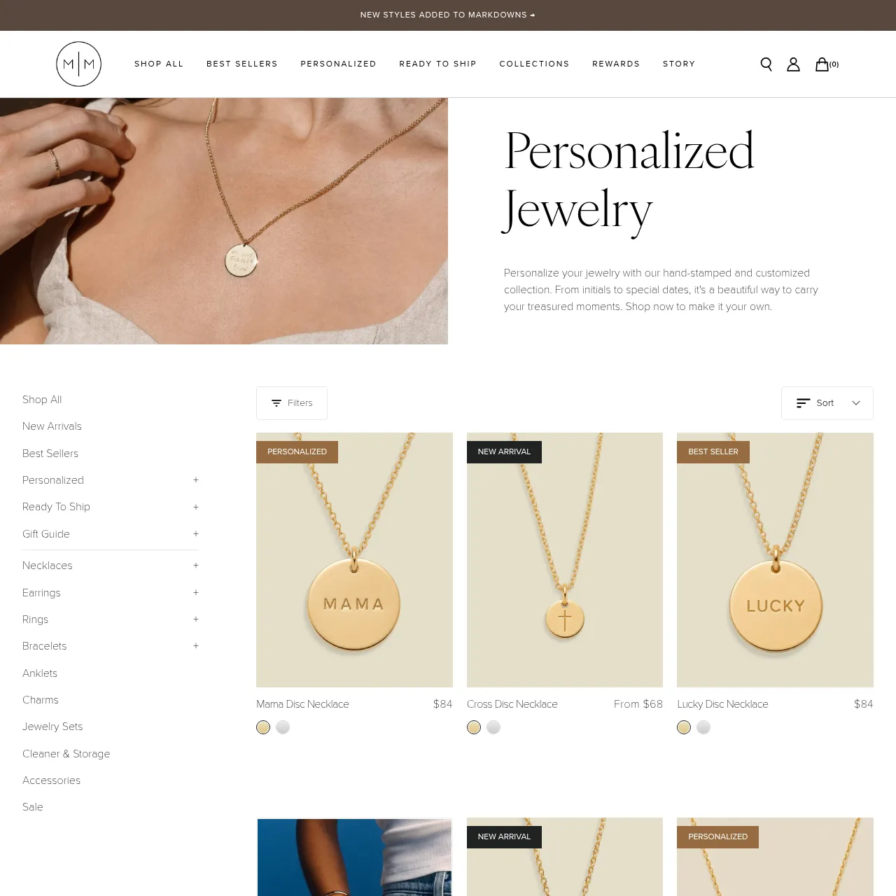 Made by Mary personalized jewelry
