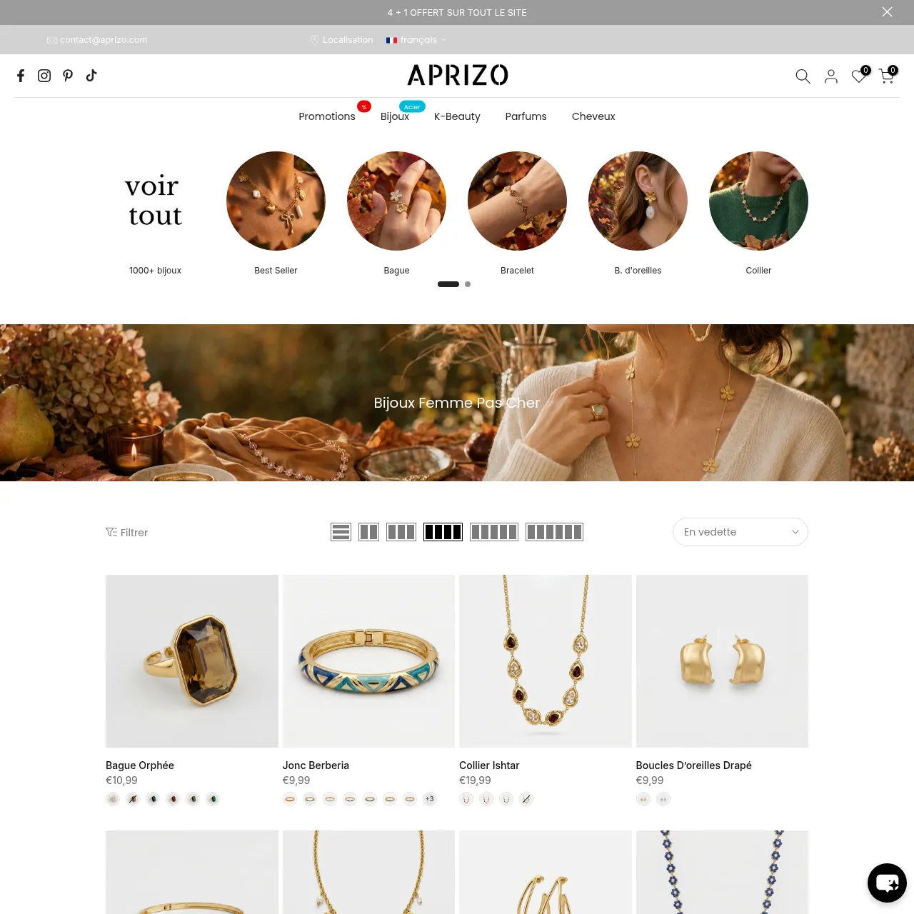Aprizo Women's Steel Jewelry Collection