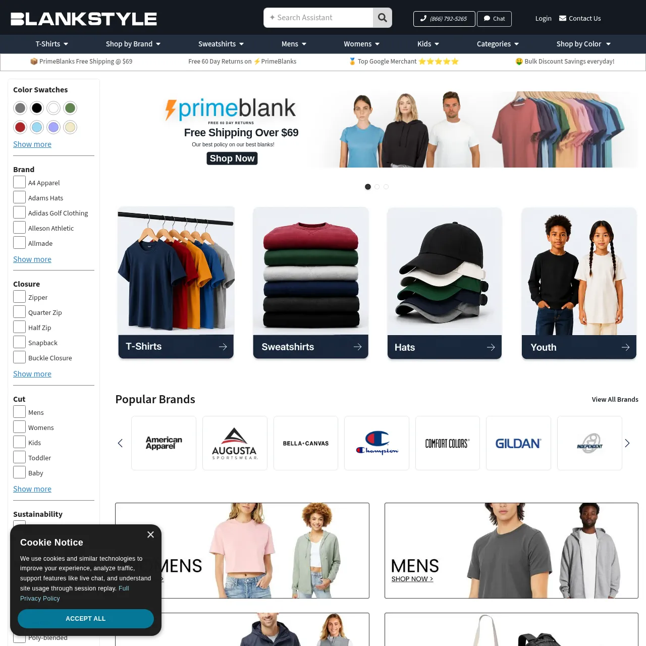 Blankstyle Wholesale Blank Apparel interface