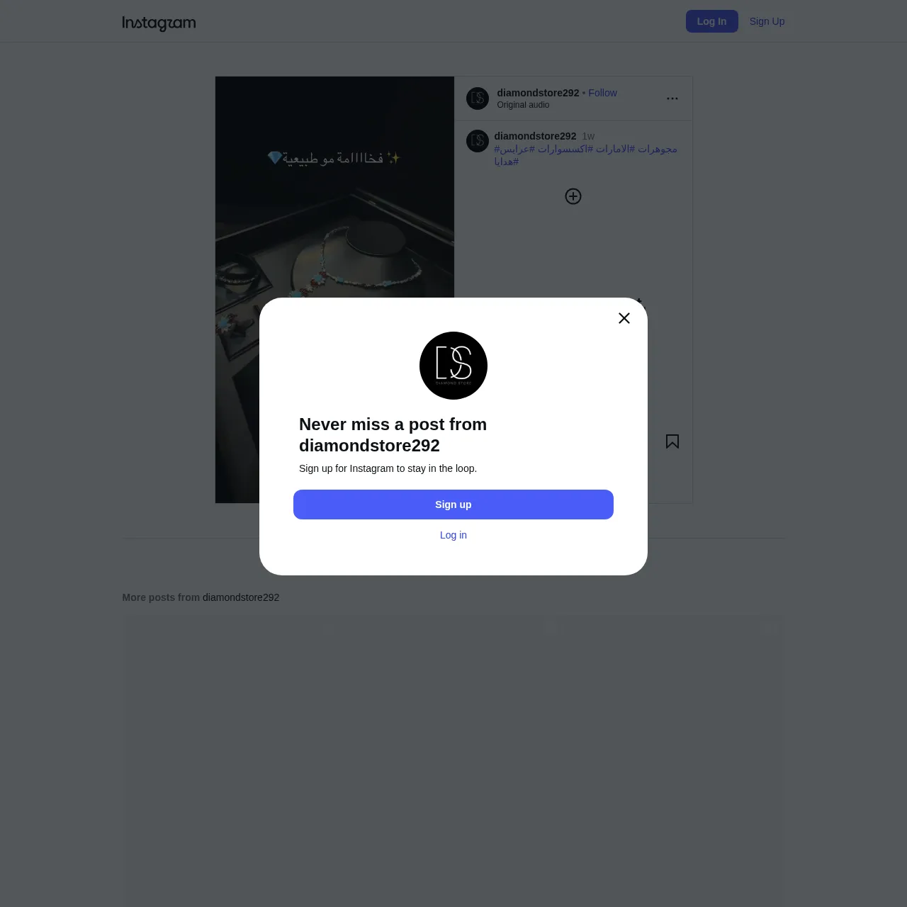 Diamond Store UAE interface