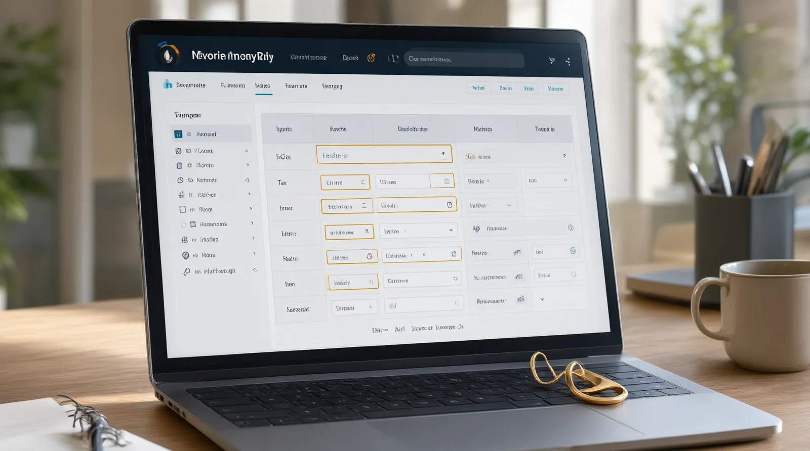 zoll für waren aus china - Annotiertes UI-Mockup eines Zollrechners, in dem ein Nutzer "Ohrringe aus Kupfer, vergoldet" eingibt und das System automatisch den HS-Code 7117.19, den Zollsatz und die 19% EUSt berechnet
