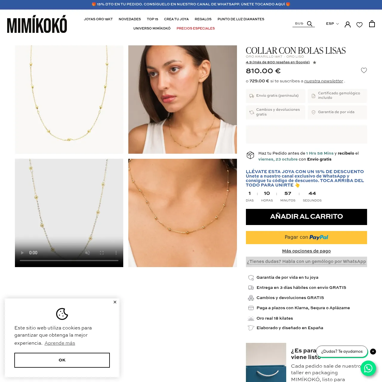 Collar con Bolas Lisas Jara interface