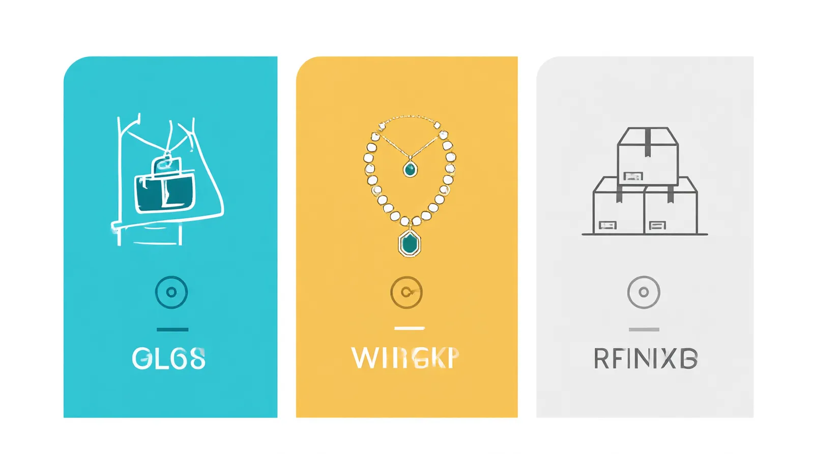 kleeblatt schmuck - Clean flat-design infographic showing the cross-border supply chain for kleeblatt schmuck, from vetted workshops in Hangzhou through QC inspection to air/sea freight, with distinct teal, gold, and gray color zones and simple icons for each stage